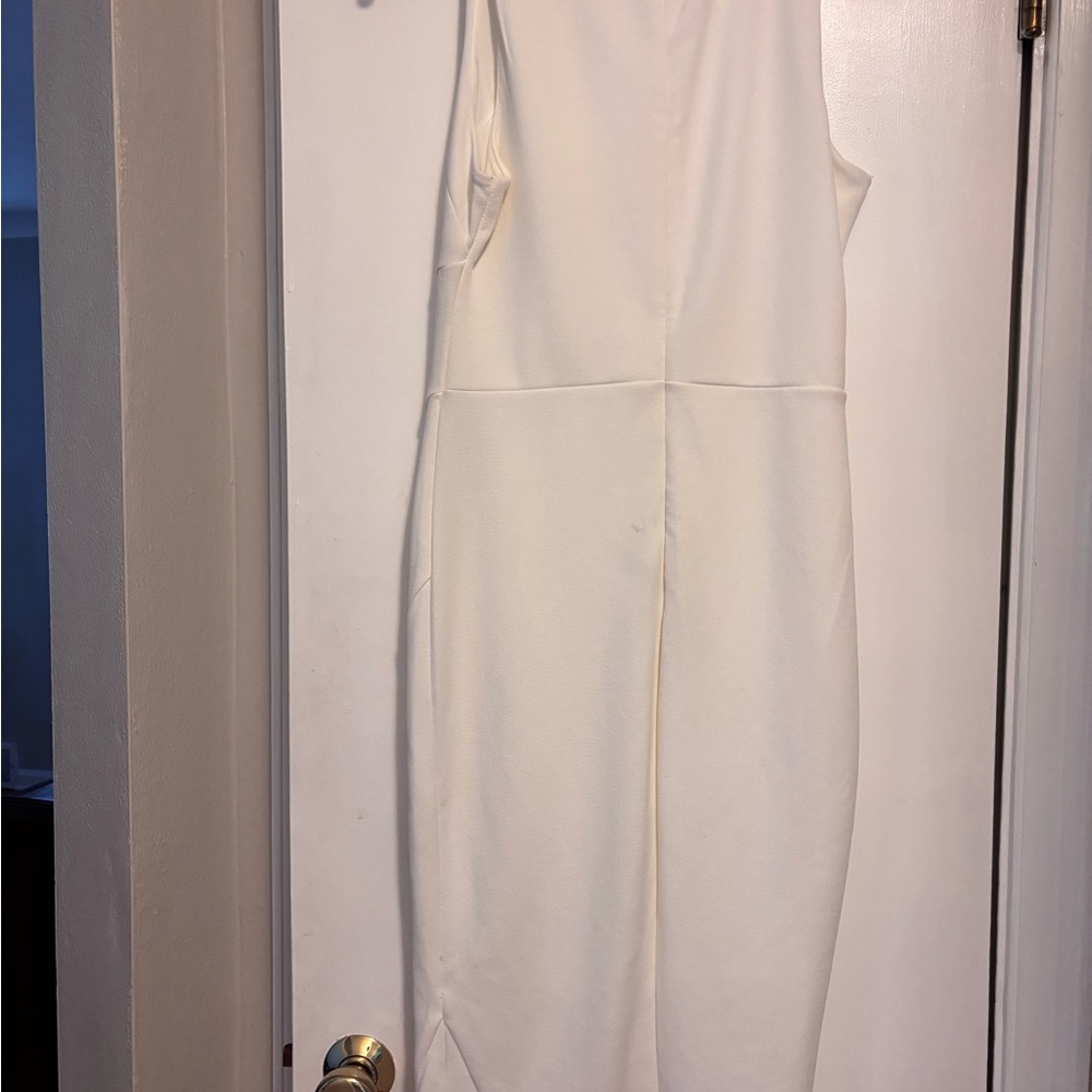 Jennifer Lopez Cream Midi Dress